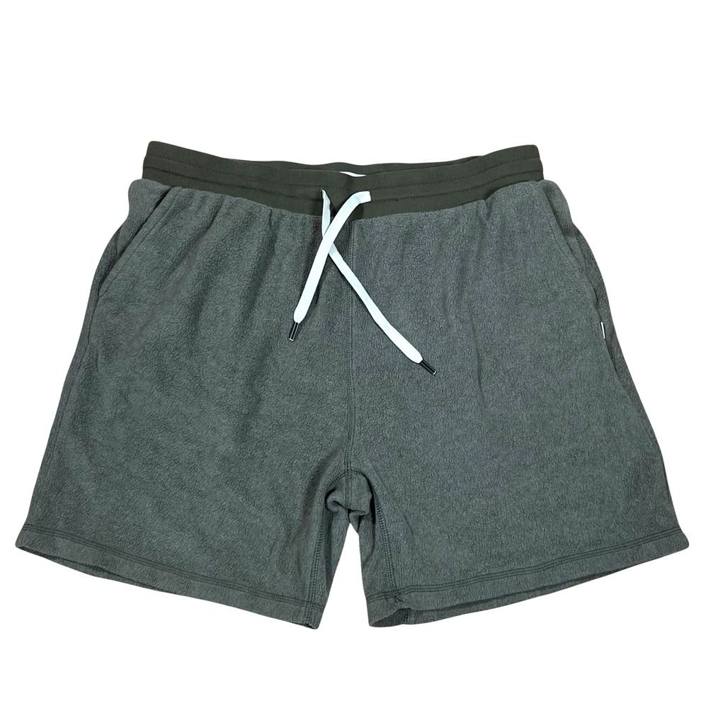 Feat BlanketBlend Shorts Mens XL Olive Green Plush Fleece Soft Cozy Lounge